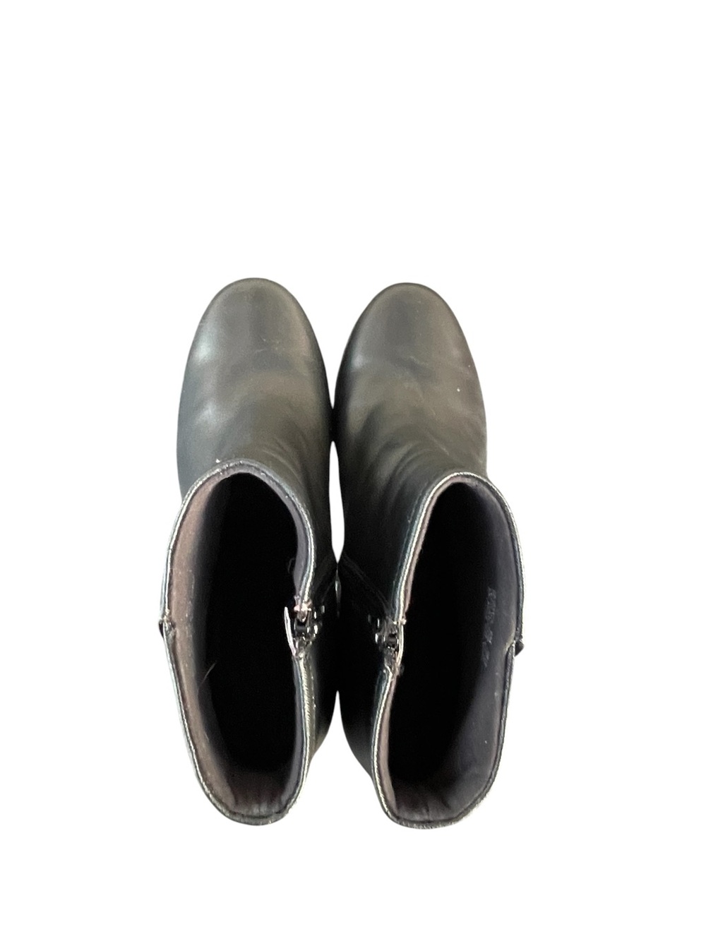 Clarks Black Leather Zipper Ankle Booties